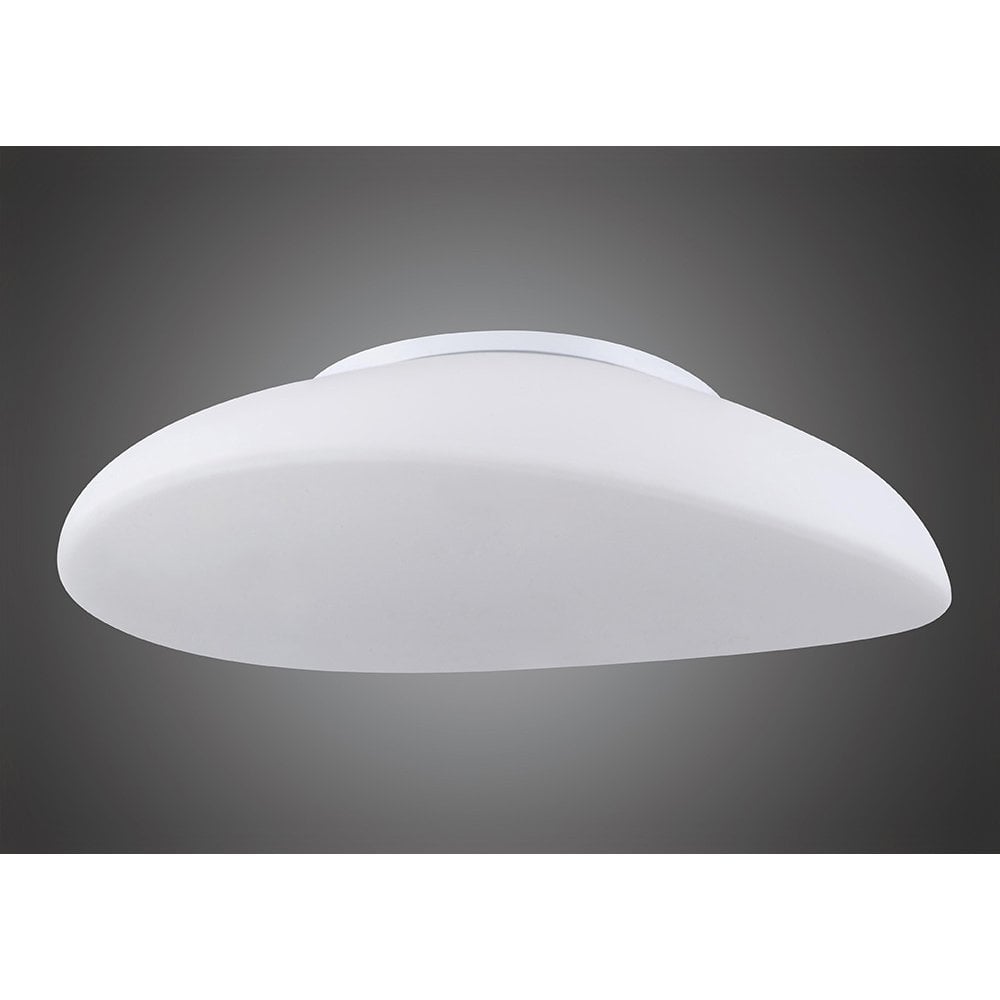 Polished Chrome 4-Light Fixture with Frosted White Glass - Elegant Opal Design