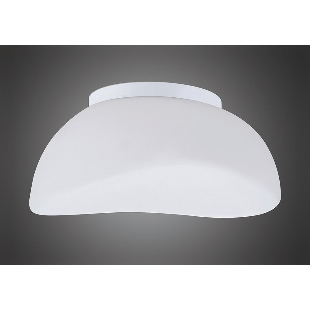 Elegant Opal Ceiling Light with Frosted Glass and Polished Chrome Finish