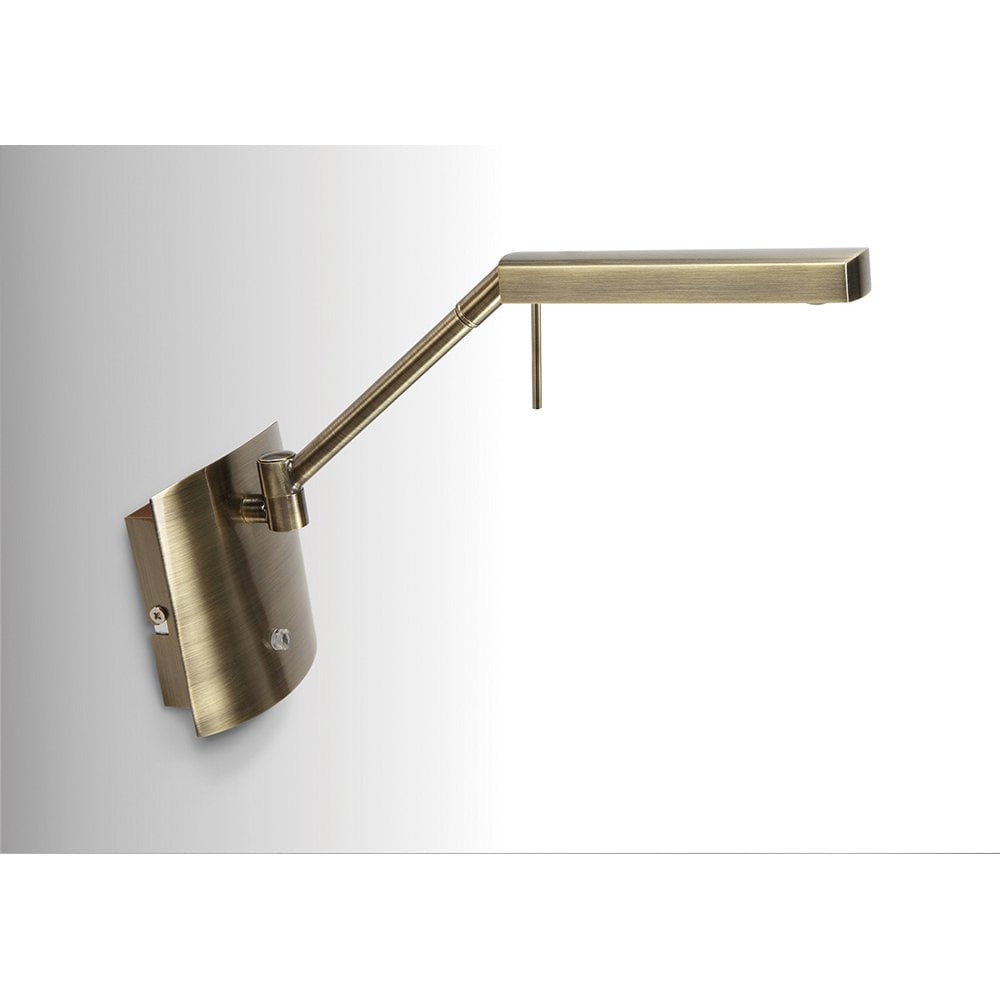 Phuket Antique Brass LED Wall Lamp with Touch Dimmer - 3000K Warm White