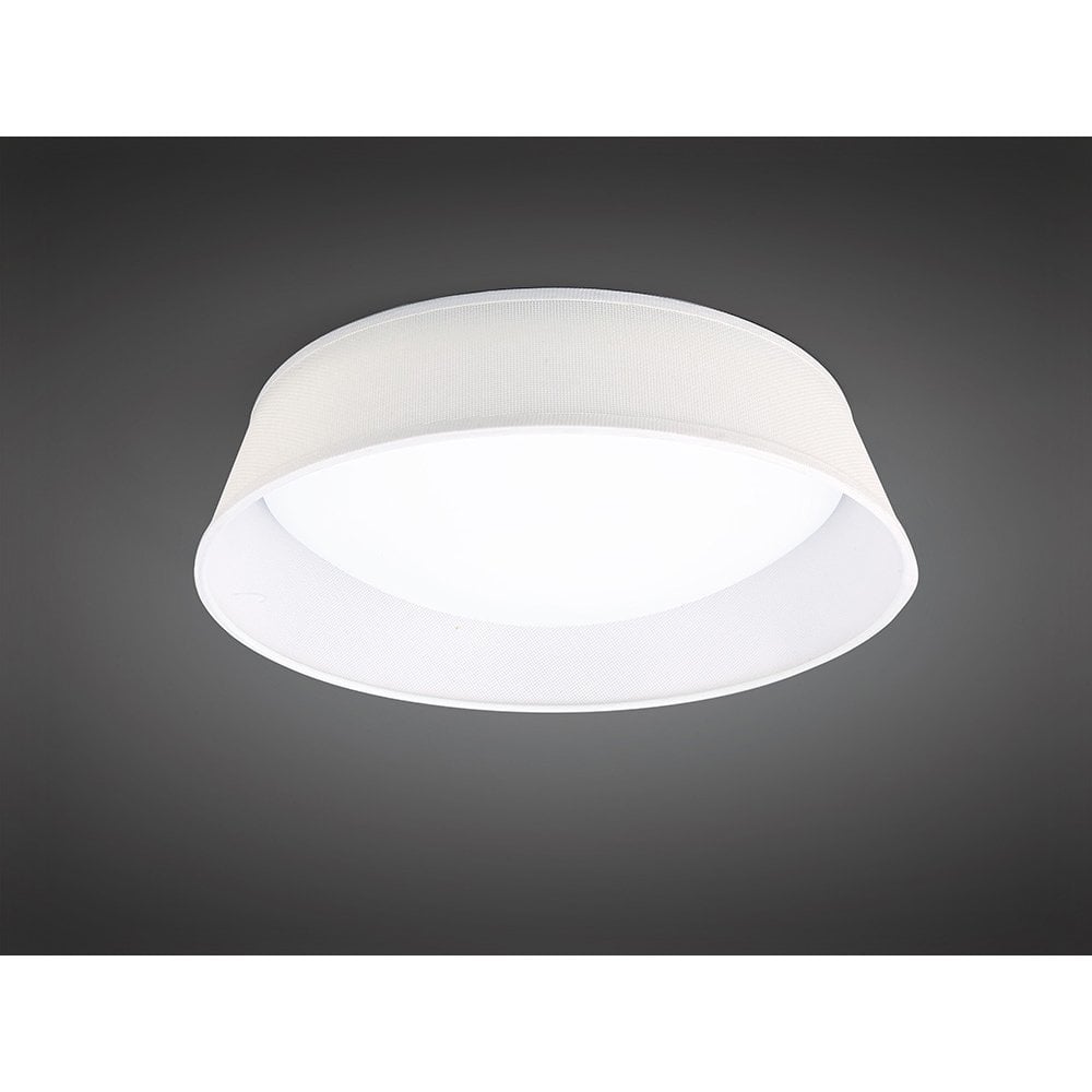 Nordica Ceiling 21W LED 45CM Warm White, 3000K, Contemporary Acrylic and Ivory Shade, 3-Year Warranty