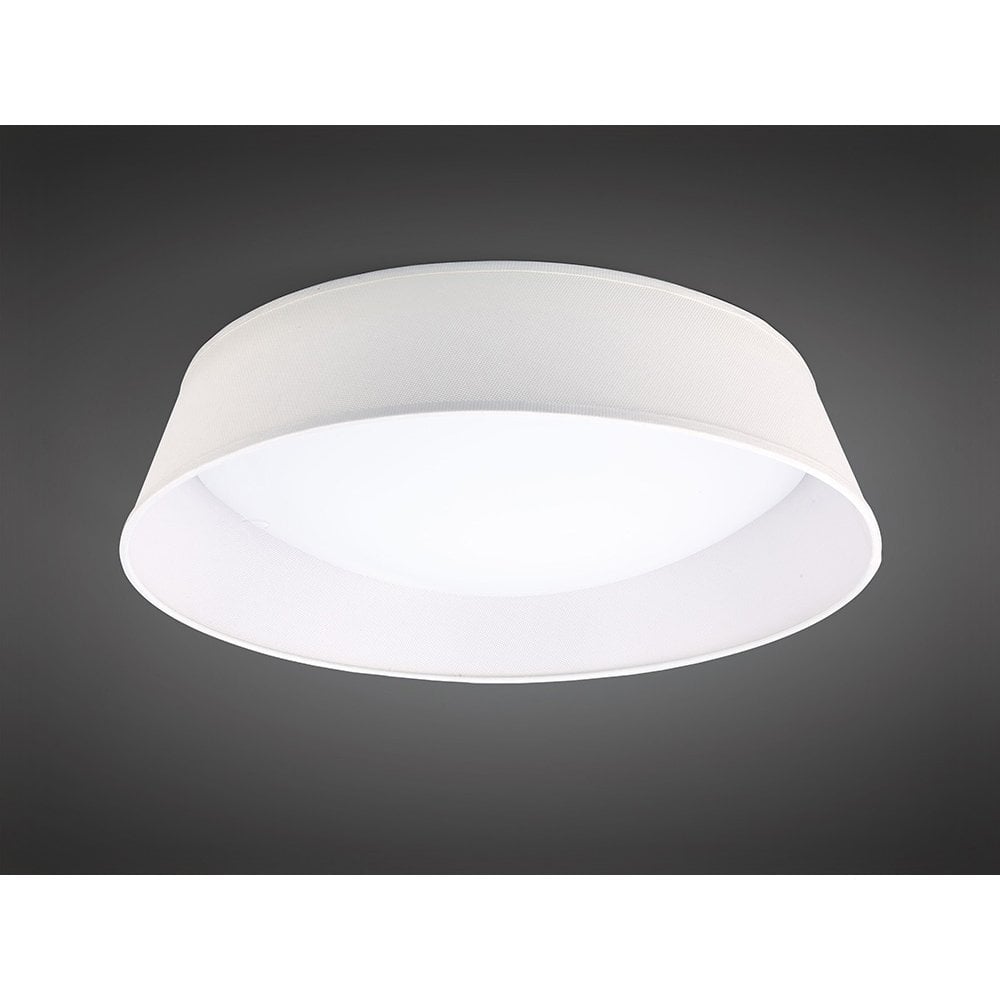 Nordica Ceiling Fixture - 60CM 30W LED in Warm Ivory White with White Acrylic Shade, 3-Year Warranty