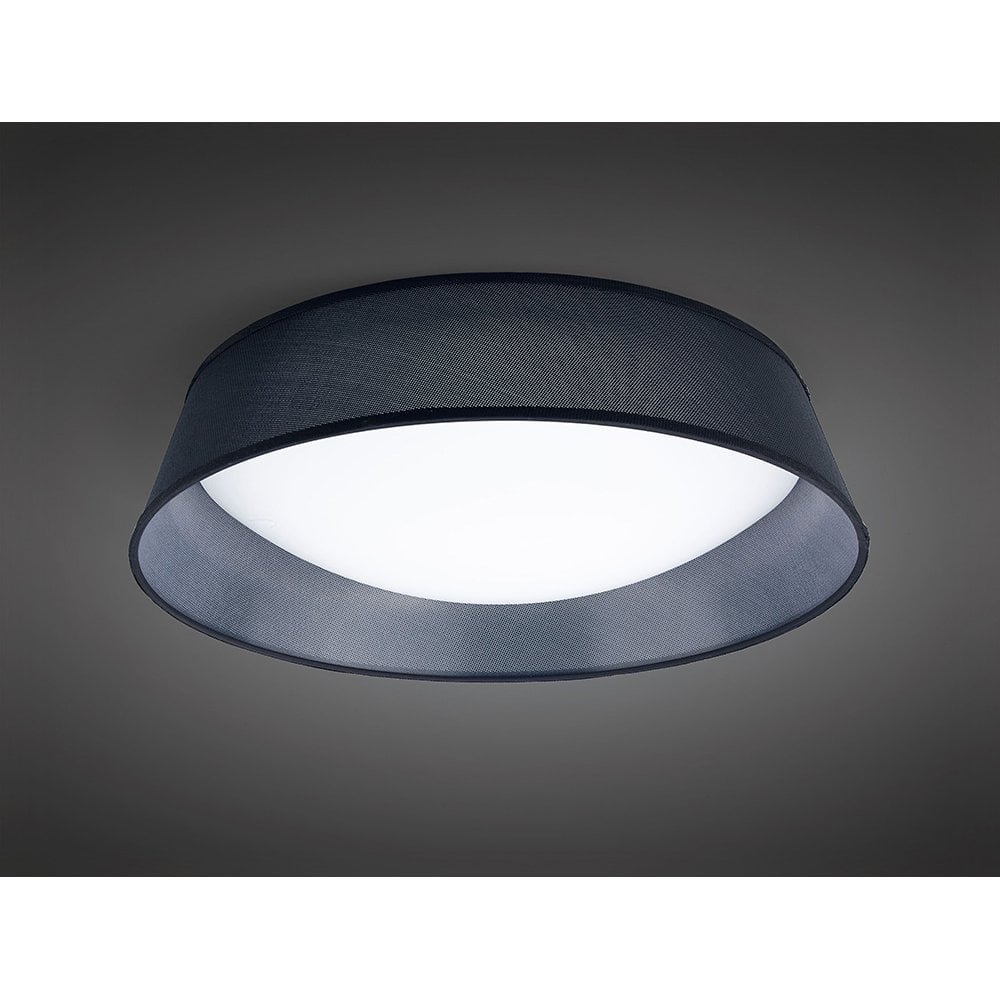 Nordica Ceiling Light, 5 E27 Bulbs, 60cm, White with Black Shade, 2-Year Warranty