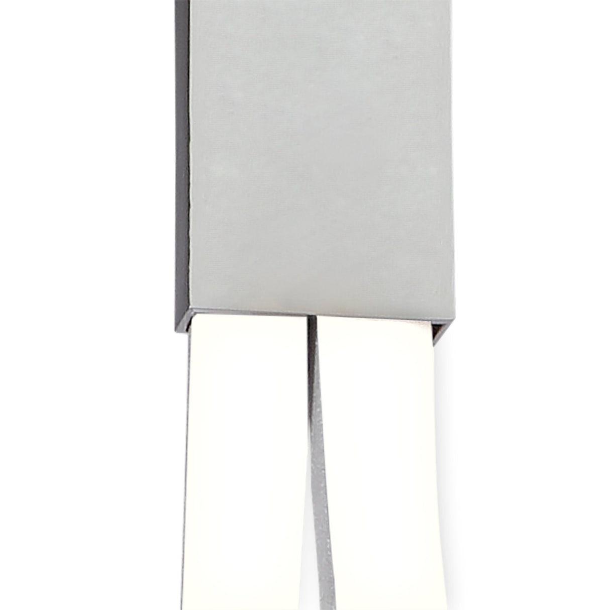 Nur Semi Ceiling LED Light 40W, 3000K Warm White, Dimmable, Silver/Chrome Finish with Frosted Acrylic, 3-Year Warranty