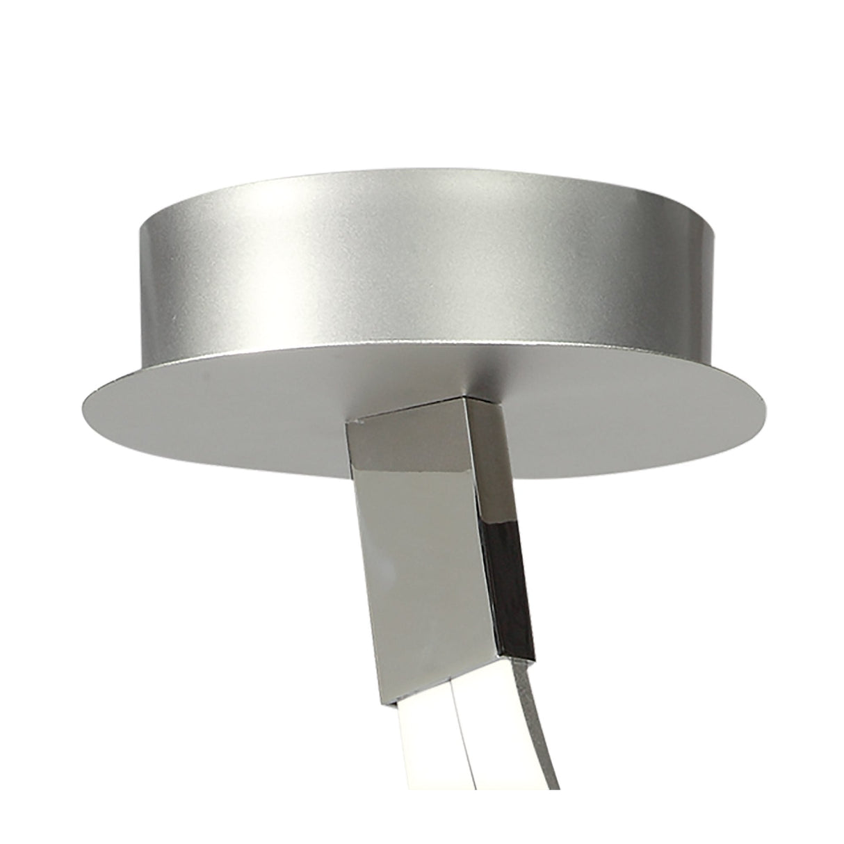 Nur Semi Ceiling Light - 50W LED, 3000K Warm White, 4000lm, Dimmable, Silver/Chrome Finish, 3-Year Warranty