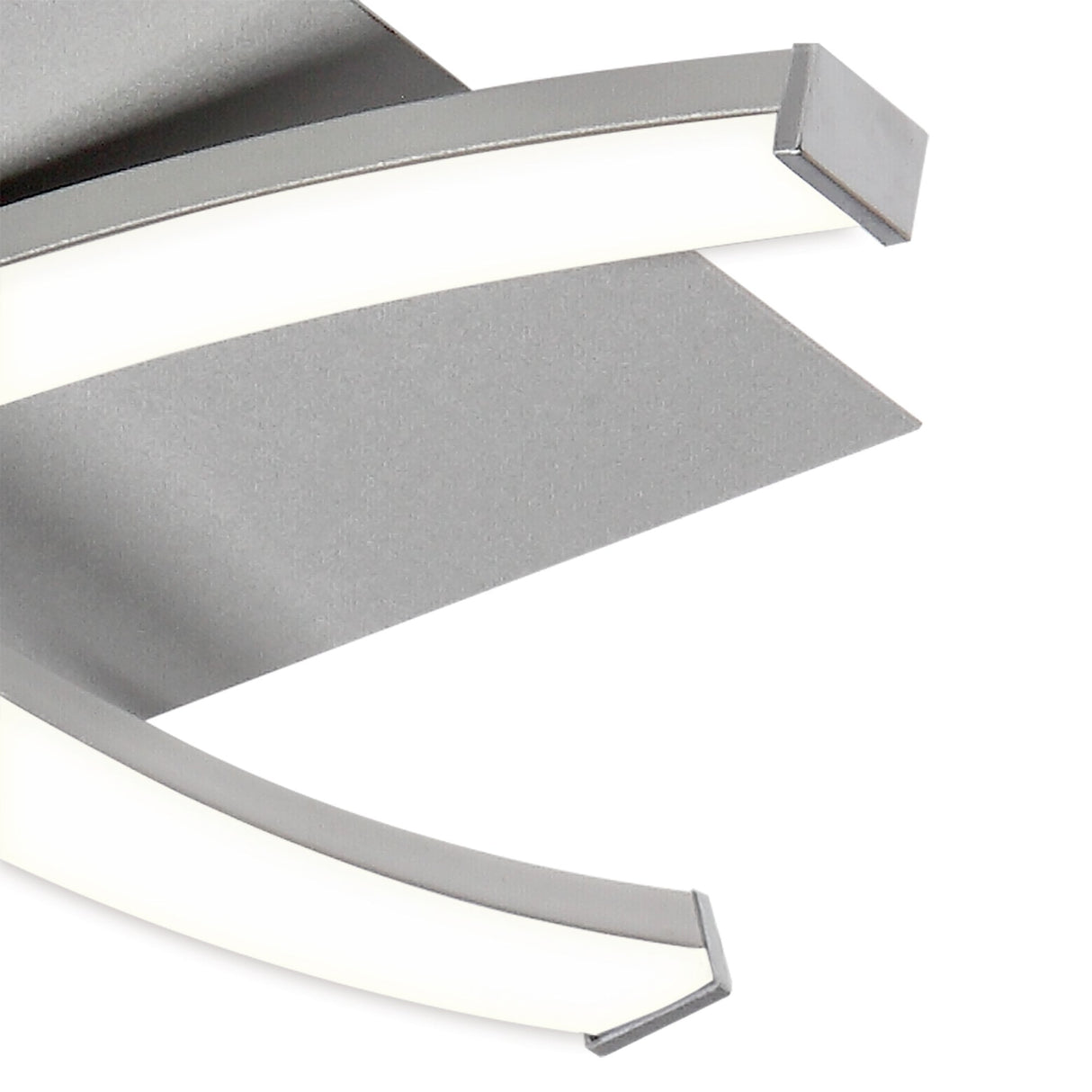 Nur Ceiling Light - 34W LED, 3000K Warm White, Dimmable, Silver/Chrome, 3-Year Warranty