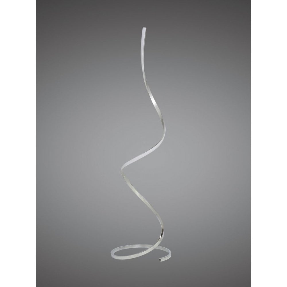 Nur XL LED Floor Lamp - 22W, 3000K Warm White, Dimmable, Polished Chrome Finish with Frosted Acrylic