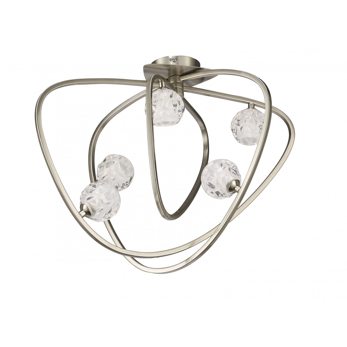 Radiant Elegance 5-Light Ceiling Fixture, Polished Chrome