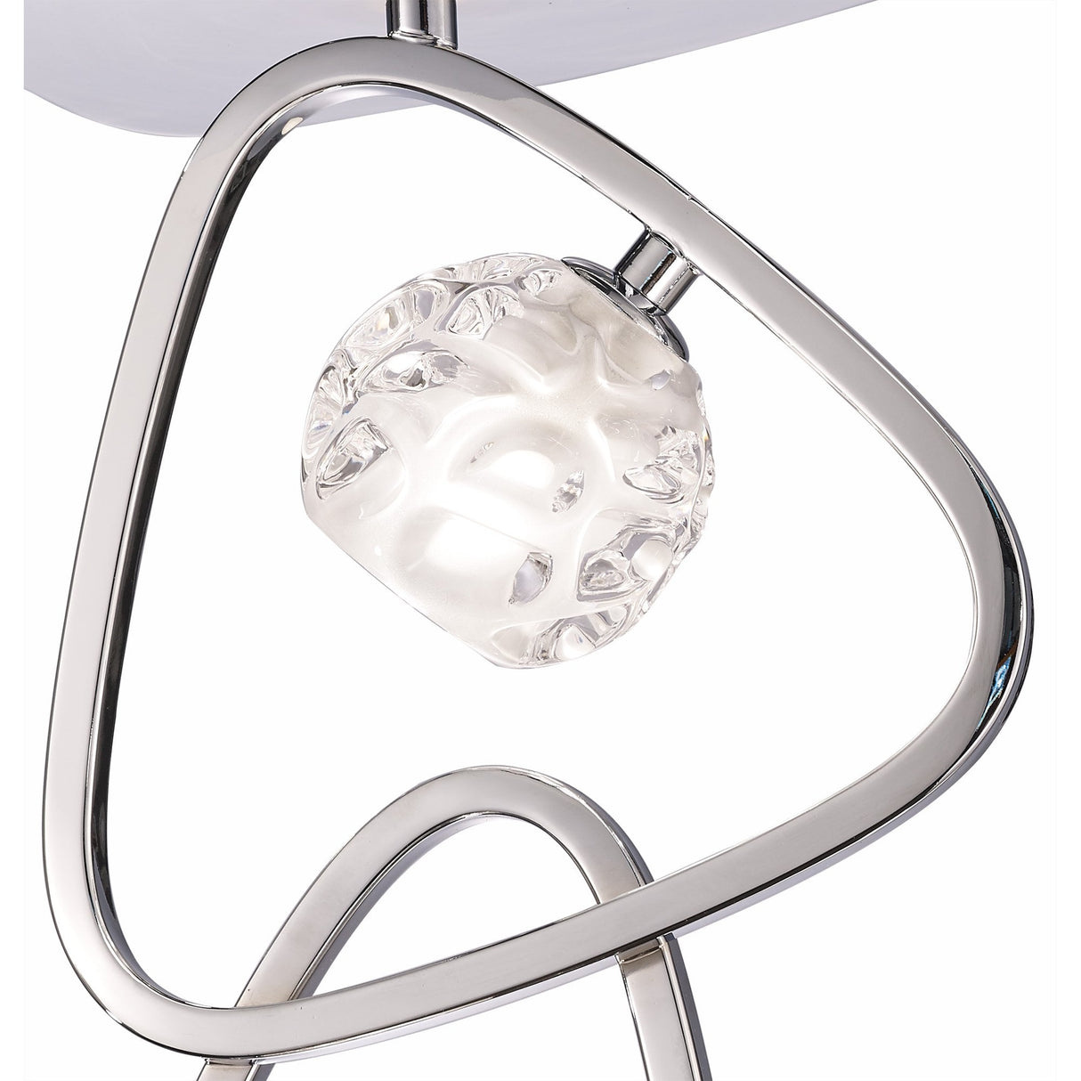 Elegant Triangular Twin Light Fixture in Polished Chrome