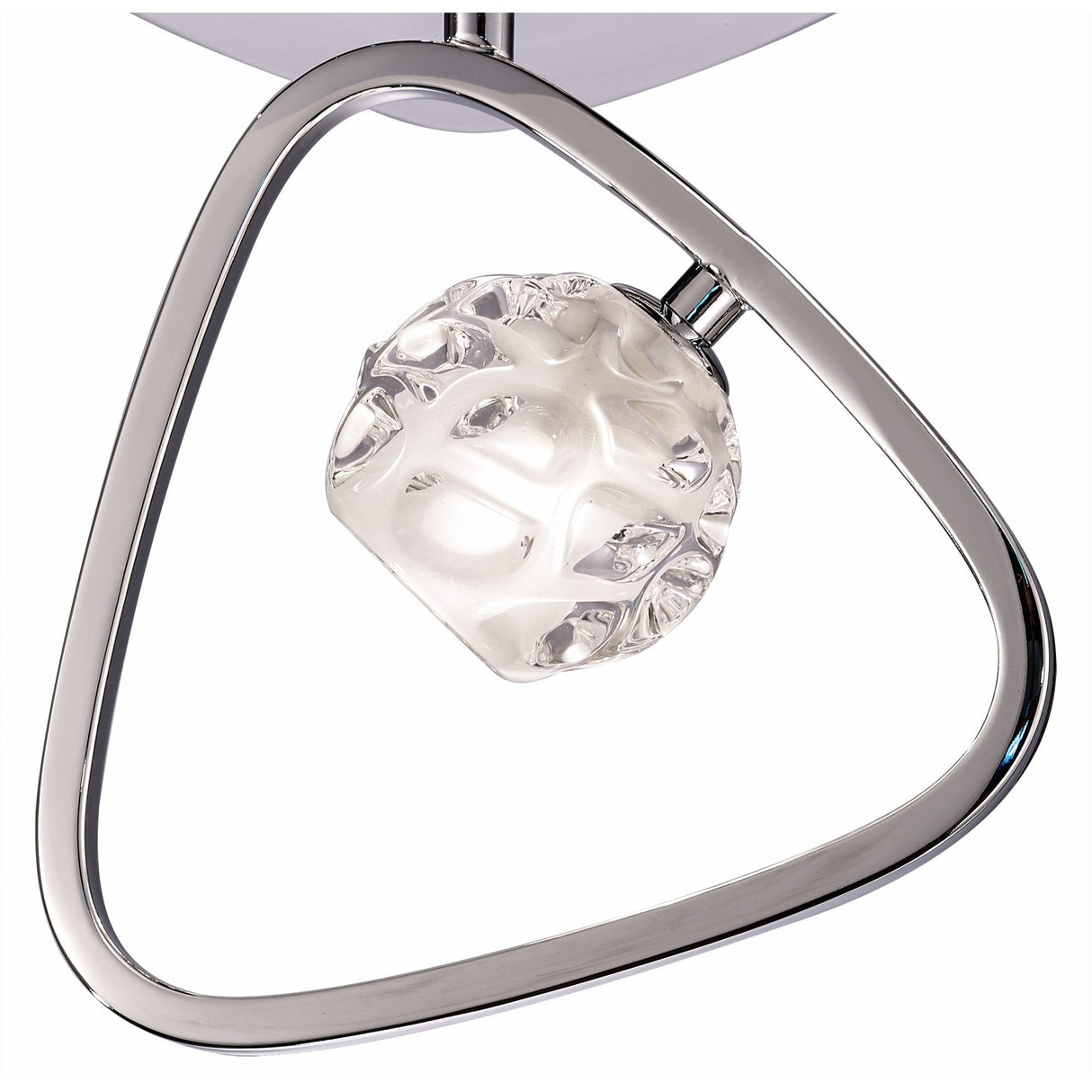 Lux Modern Triangular Ceiling Light in Polished Chrome