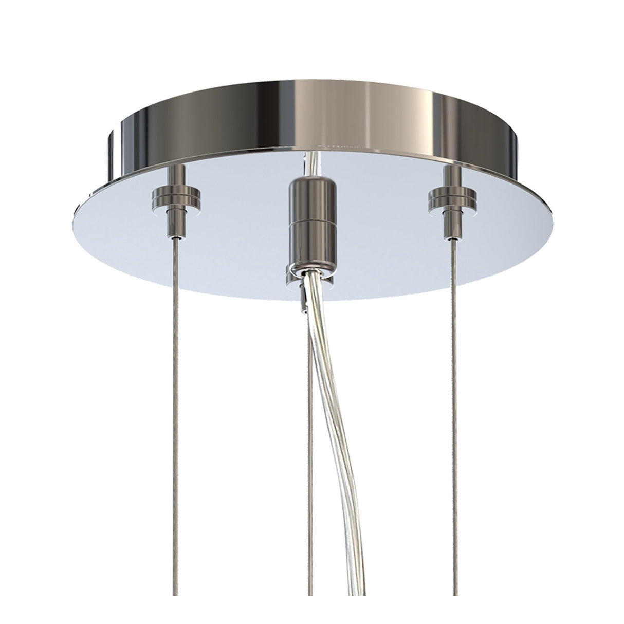 Nordica 31CM Pendant Light, Polished Chrome & White Acrylic