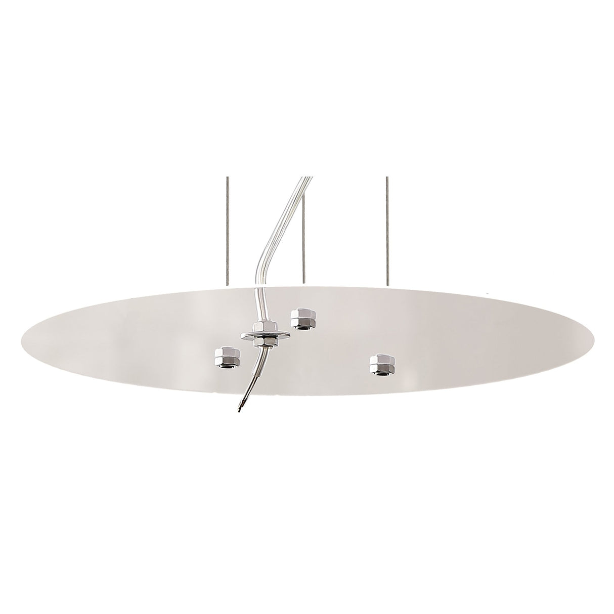 Nordica 31CM Pendant Light, Polished Chrome & White Acrylic