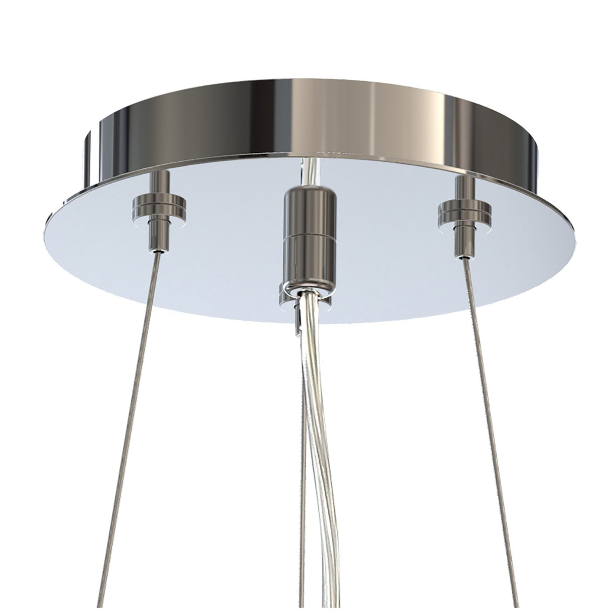 Nordica Pendant Light 59CM, Sleek Chrome & White Acrylic Design