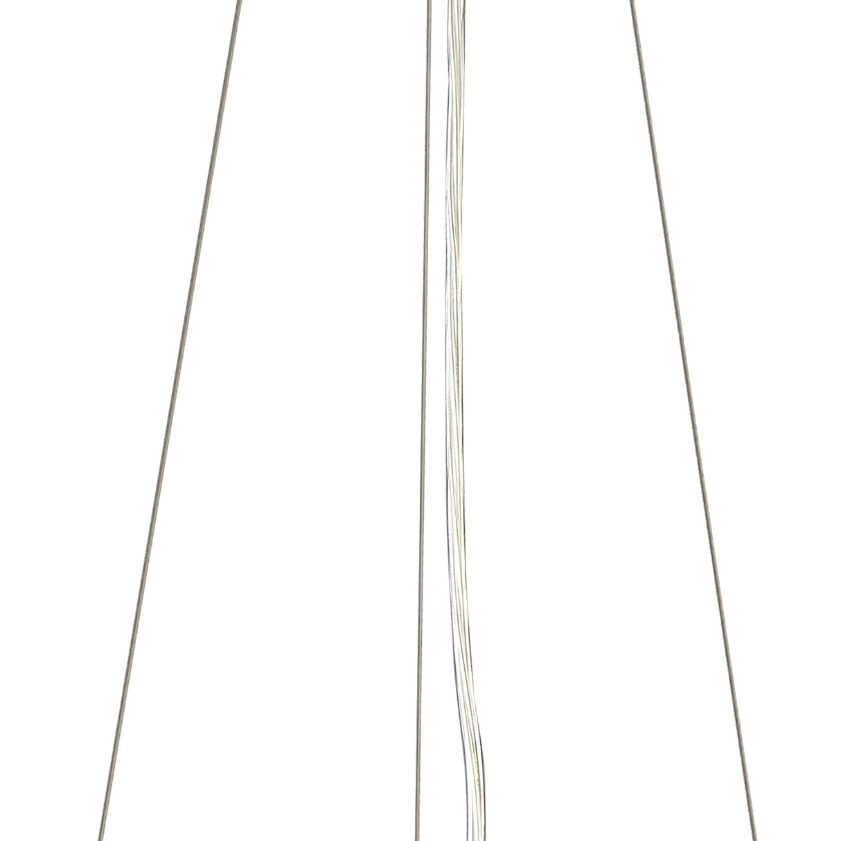 Nordica Pendant Light 59CM, Sleek Chrome & White Acrylic Design