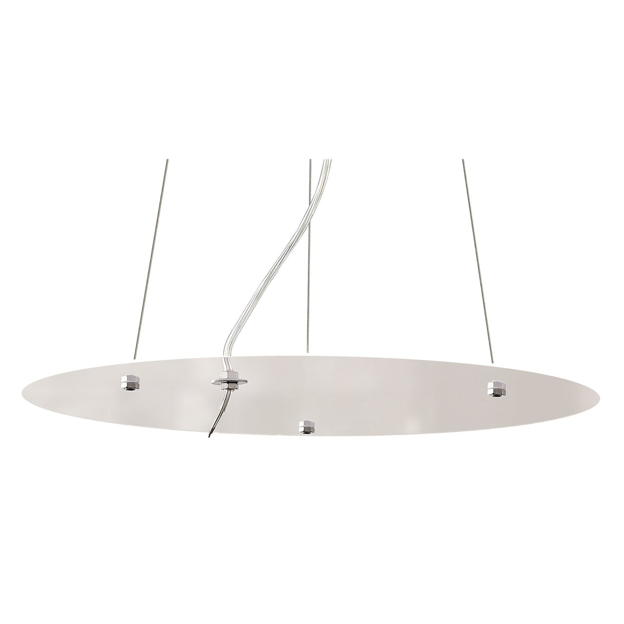 Nordica Pendant Light 59CM, Sleek Chrome & White Acrylic Design