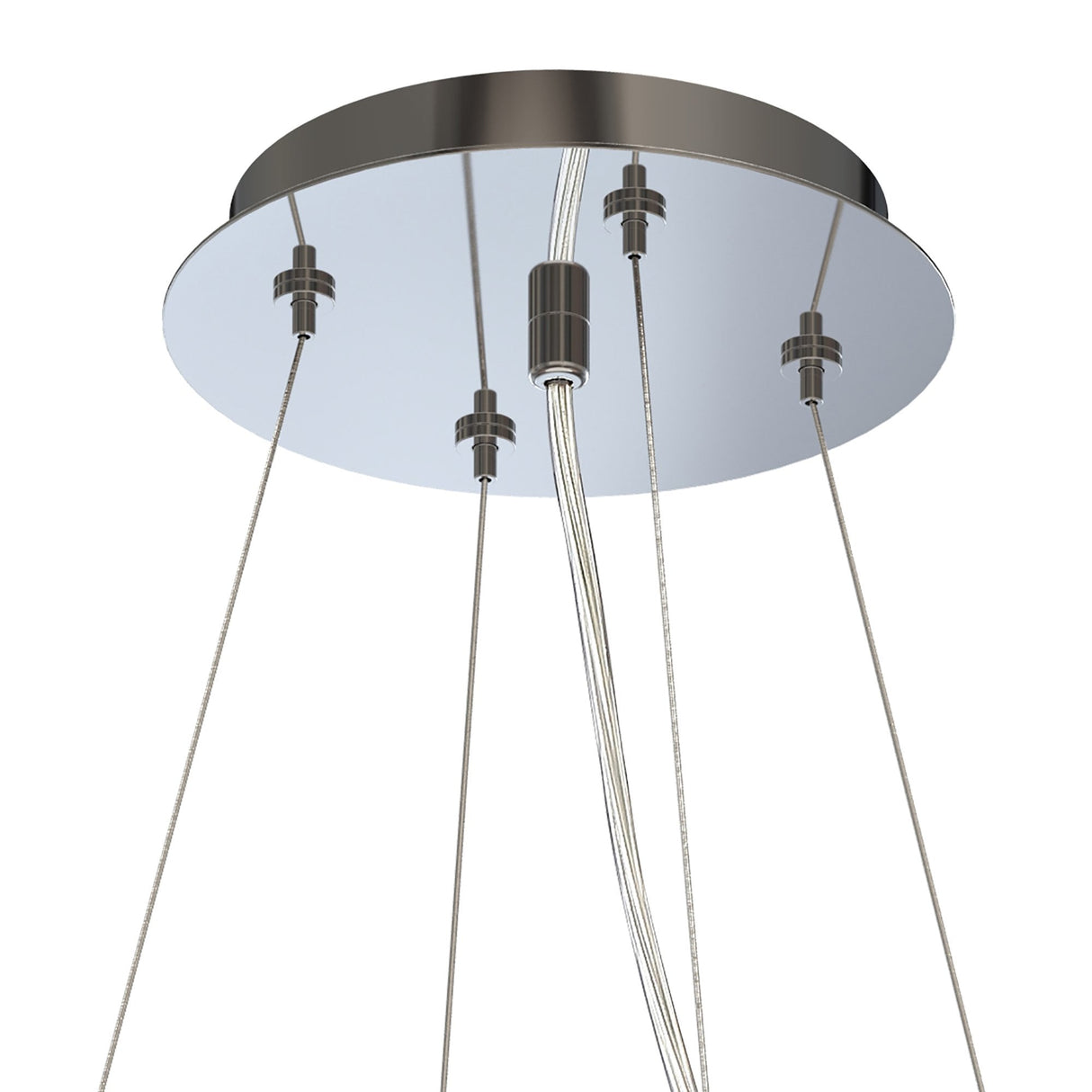 Nordica Pendant Light 90CM, Chrome Finish with White Acrylic Design