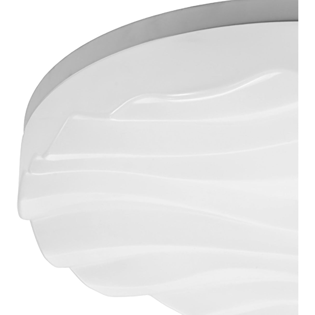 Arena LED Ceiling/Wall Light - Medium Round 36W, Wave Design, Matt White