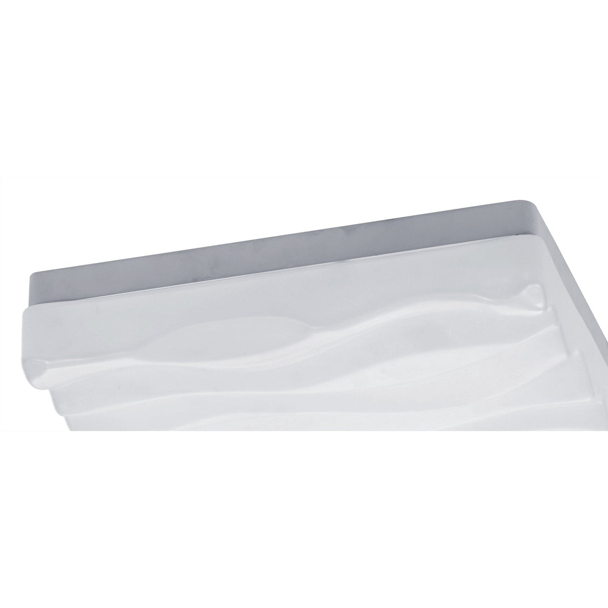 Compact Square LED Ceiling/Wall Light, 24W, Warm White, Matt Finish with Organic Wave Design, IP44 Rated