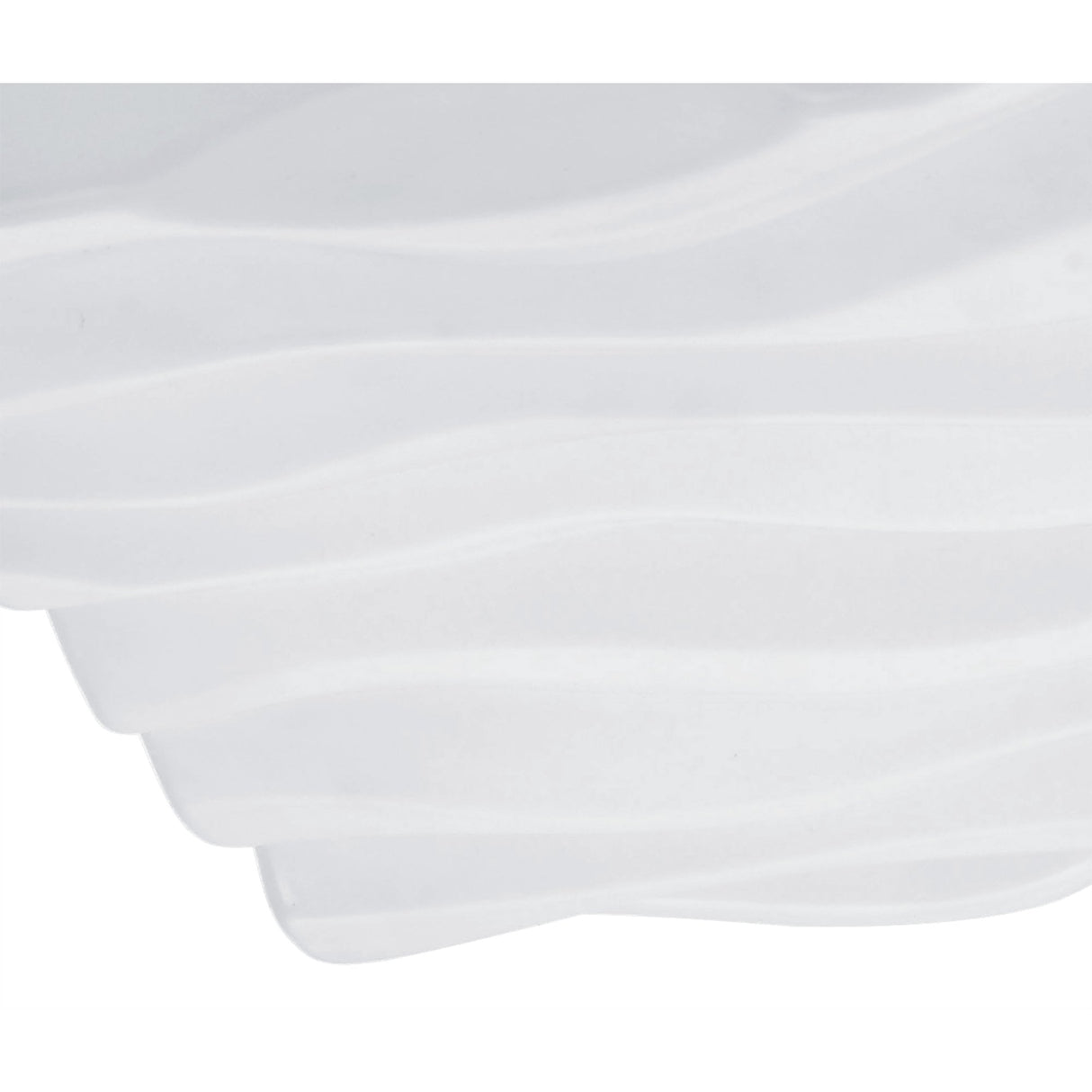 Compact Square LED Ceiling/Wall Light, 24W, Warm White, Matt Finish with Organic Wave Design, IP44 Rated