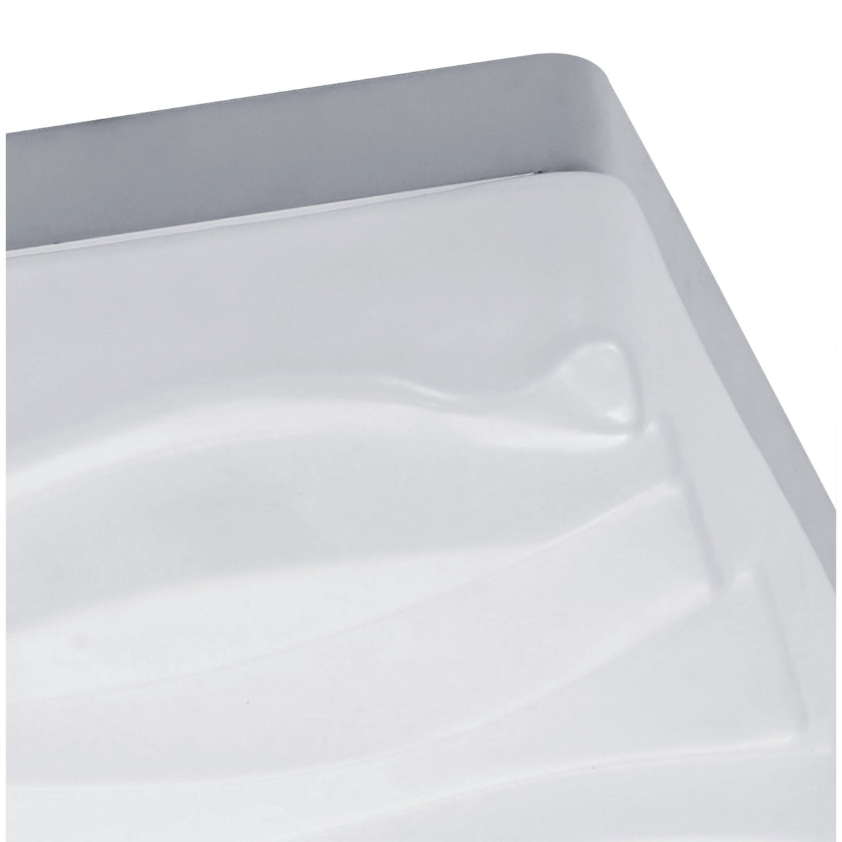 Compact Square LED Ceiling/Wall Light, 24W, Warm White, Matt Finish with Organic Wave Design, IP44 Rated