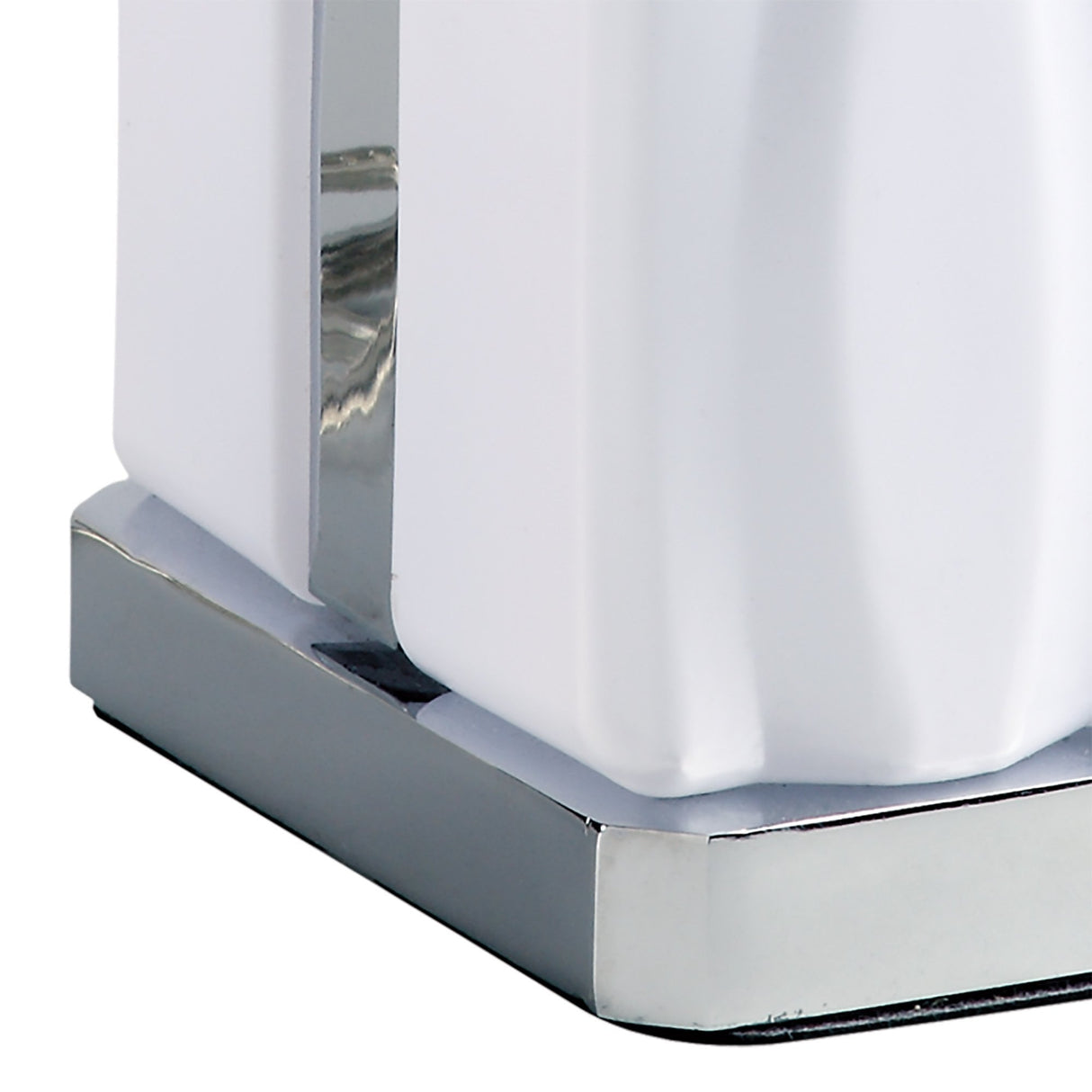 Arena LED Table Lamp 8W, Polished Chrome & White Acrylic, 3000K Warm Light, 3-Year Warranty