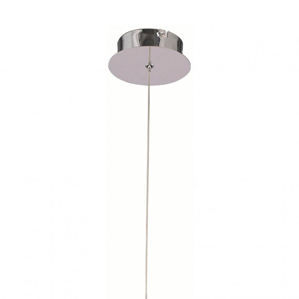 Espirales LED Pendant Light - Modern Spiral Design, 12W 3000K, Silver & Chrome Finish, 3-Year Warranty
