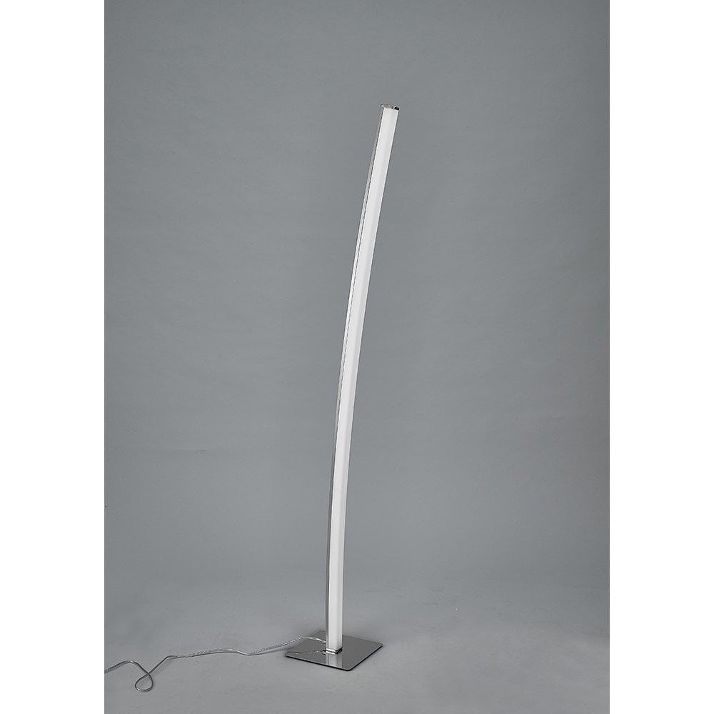 Elegant Satin Nickel and Chrome LED Floor Lamp with Touch Dimmer, 23W 3000K Warm White, 1590lm, 3-Year Warranty