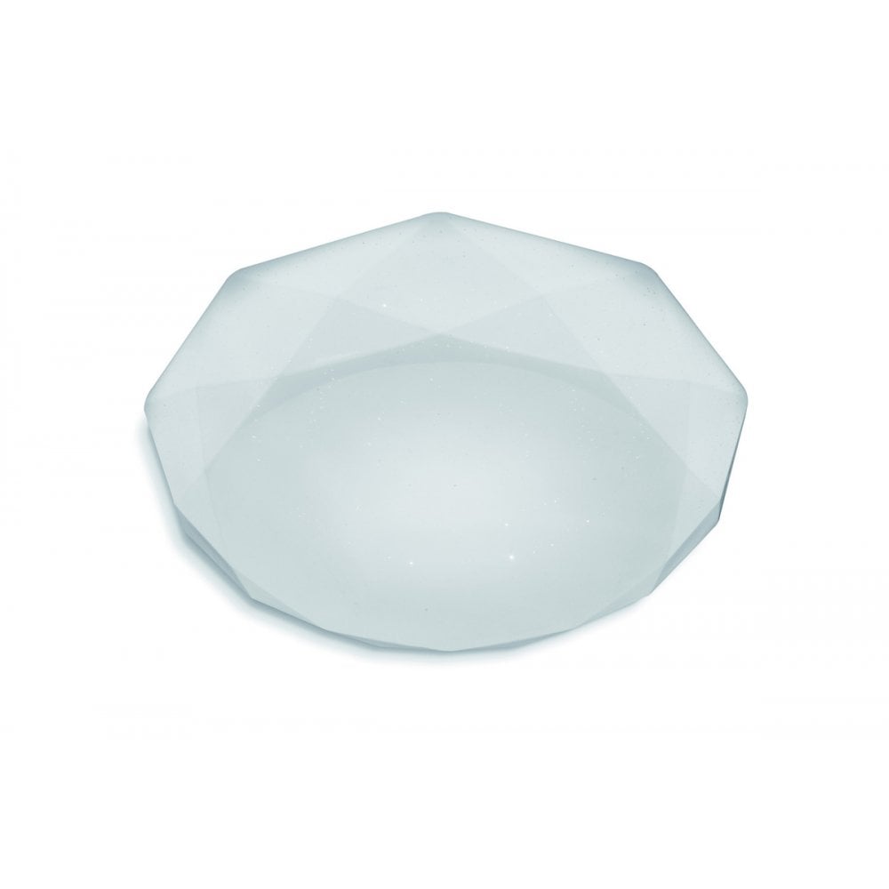 Diamante 21W LED Ceiling Light, 5000K Pure White, Opal White Finish, 3-Year Warranty