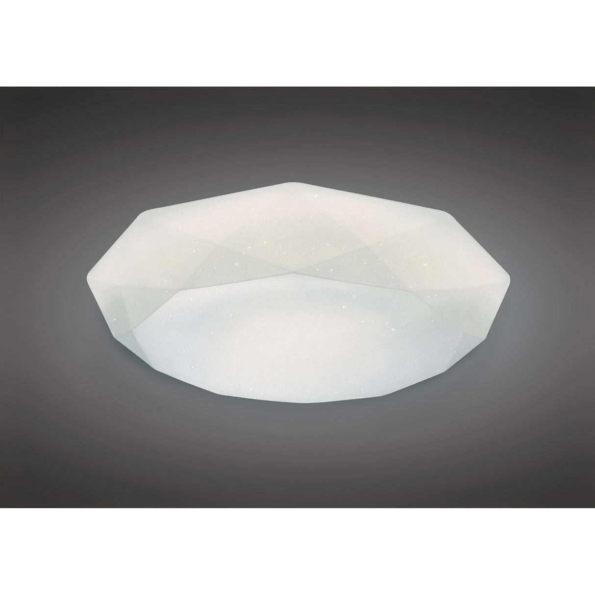 Diamante Ceiling Light: 30W LED, 5000K, Geometric Opal White with 3-Year Warranty