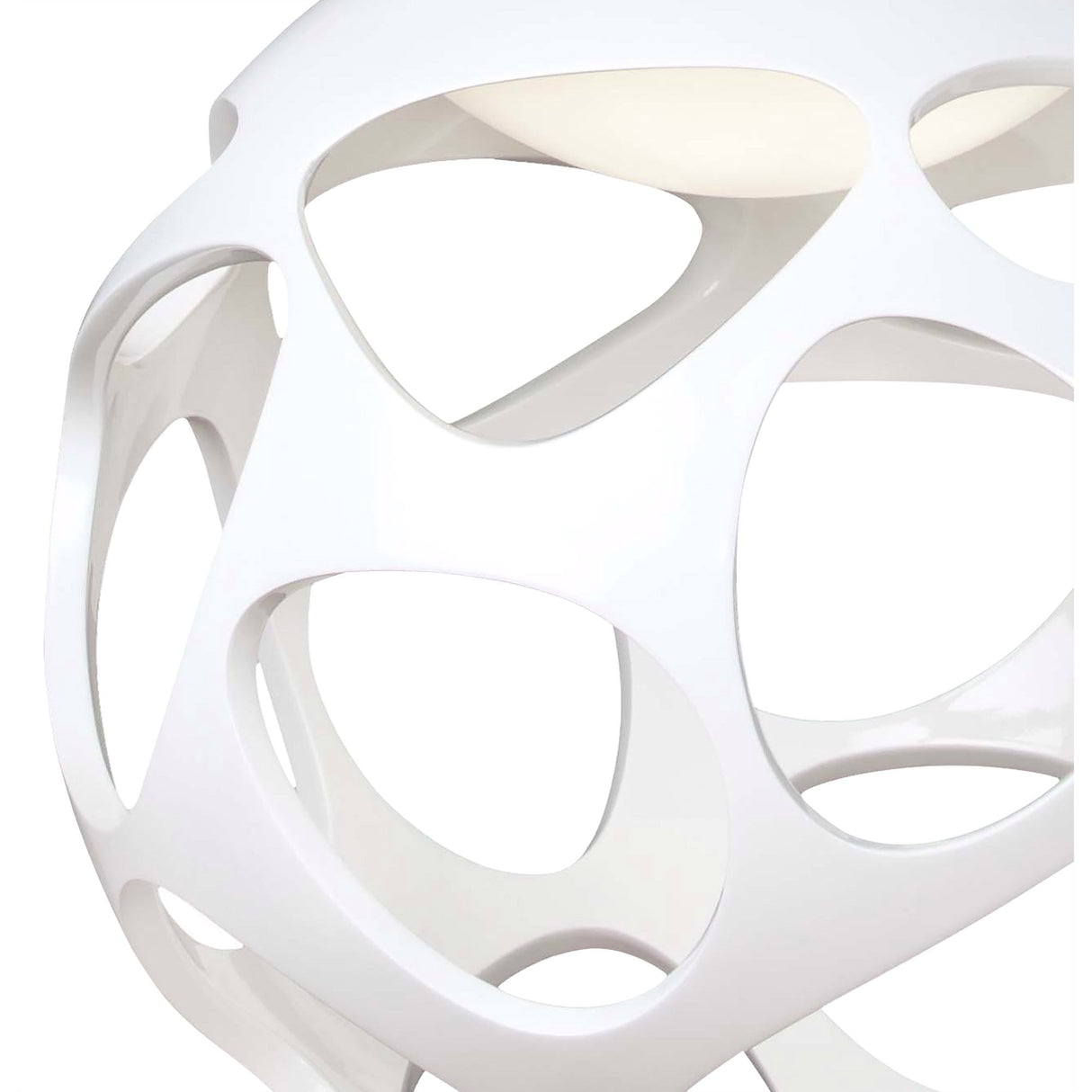 Organica 9-Light Pendant in Gloss White with Polished Chrome Detailing