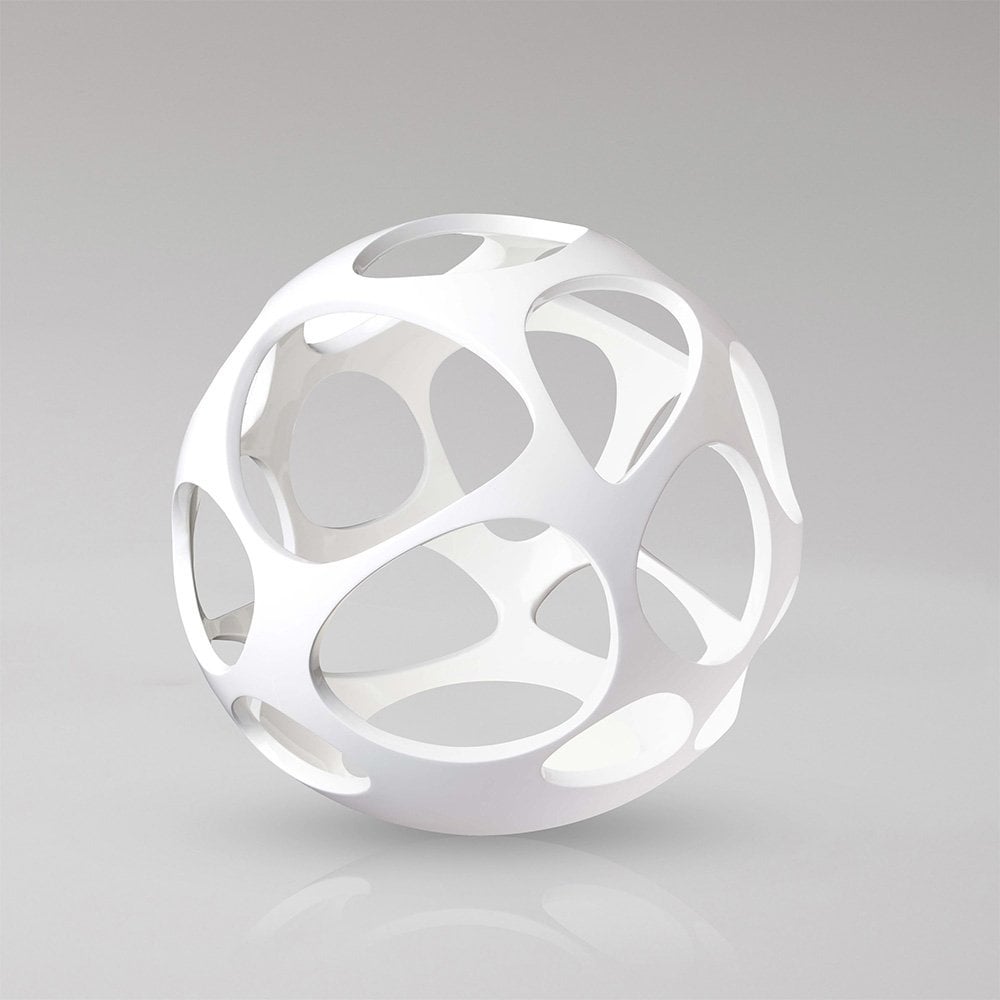 Organica White Coral-Inspired Table Lamp, 9-Light Gloss Finish with Polished Chrome