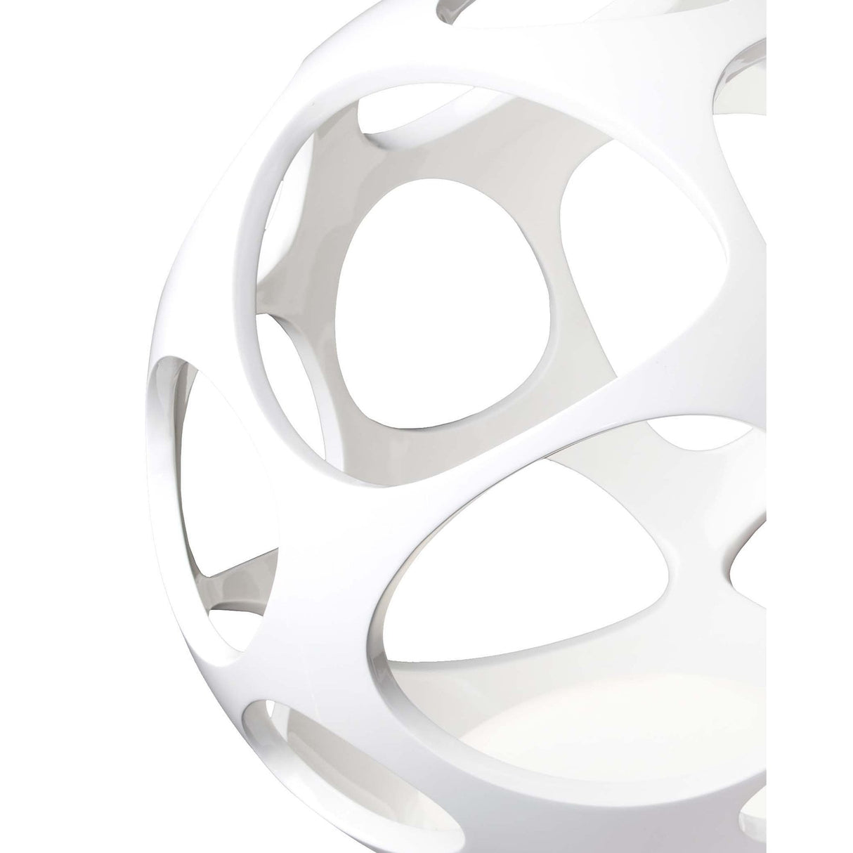 Organica White Coral-Inspired Table Lamp, 9-Light Gloss Finish with Polished Chrome