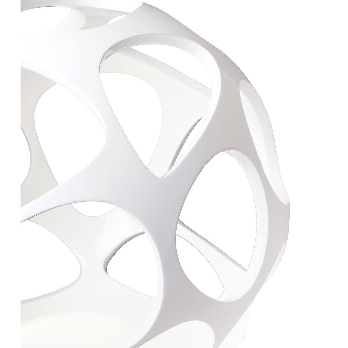 Organica White Coral-Inspired Table Lamp, 9-Light Gloss Finish with Polished Chrome