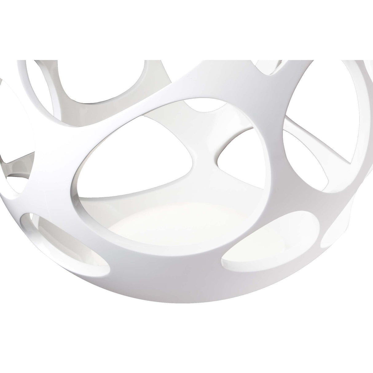 Organica White Coral-Inspired Table Lamp, 9-Light Gloss Finish with Polished Chrome