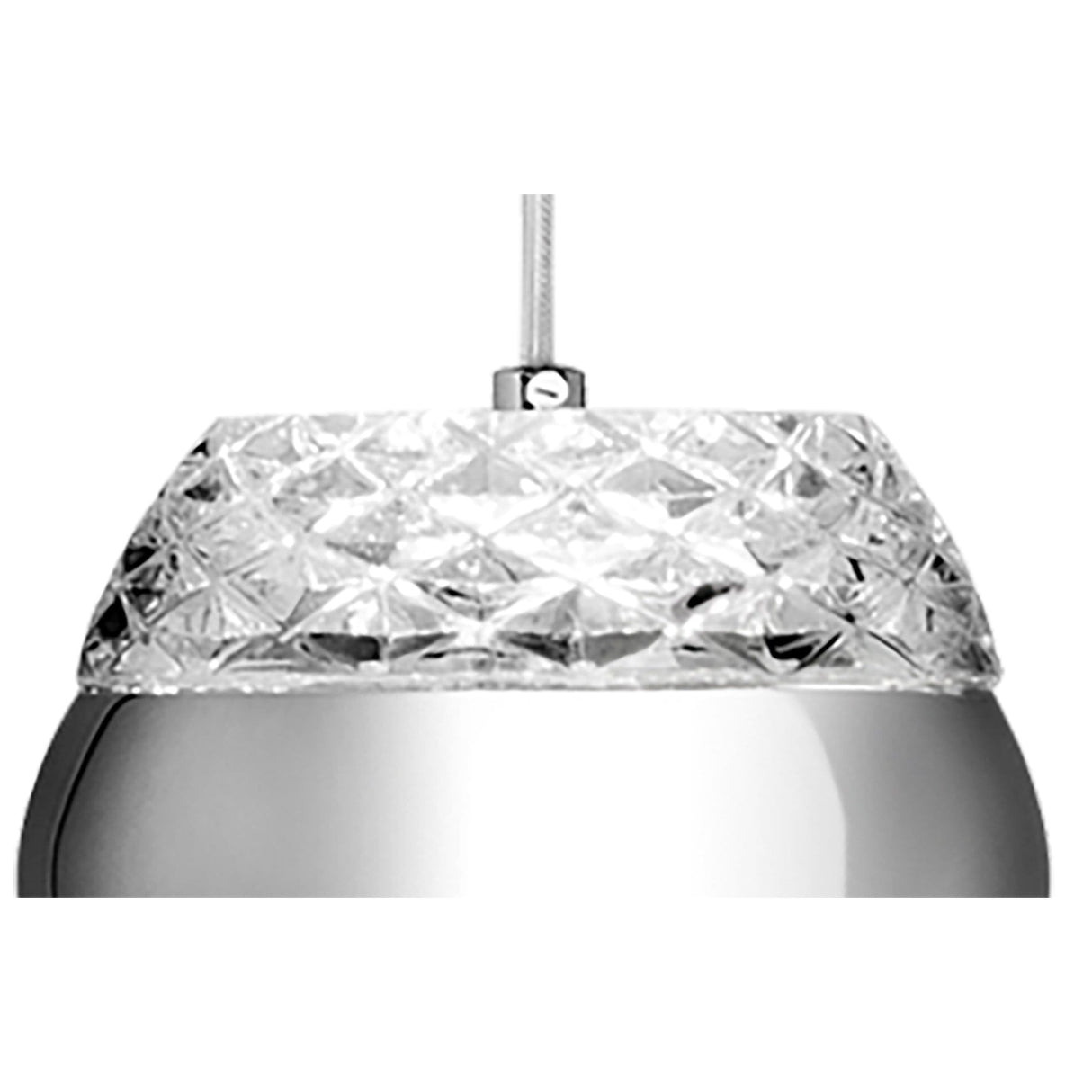 Khalifa Pendant Light - 3 x 6W LED, Polished Chrome & Glass, Warm White 3000K, 3240 Lumen, 3-Year Warranty
