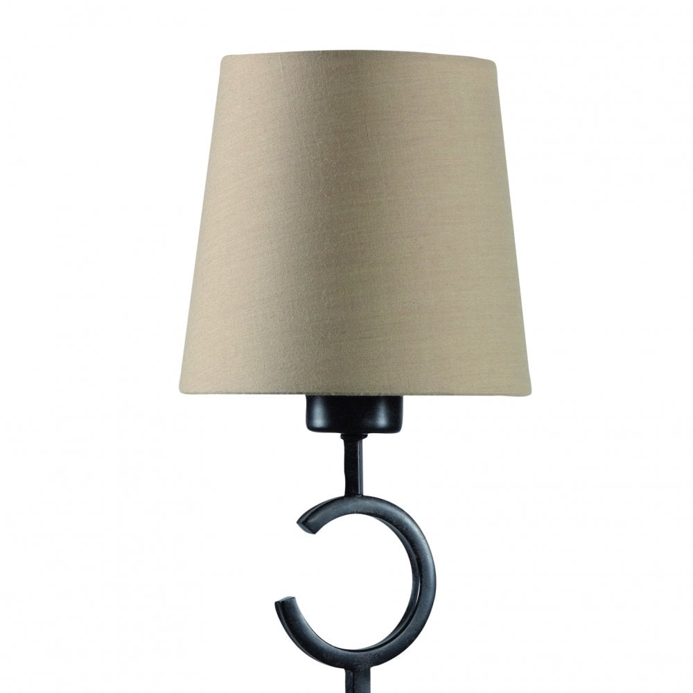 Elegant Argi Table Lamp with Taupe Shade in Brown Oxide Finish