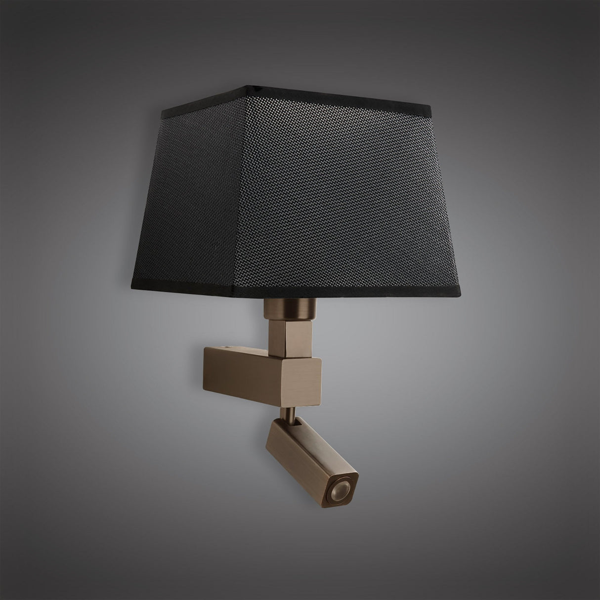 Modern Bronze Bahia Wall Lamp with LED Reading Light and E27 Holder, 4000K, 200Lm, 3-Year Warranty