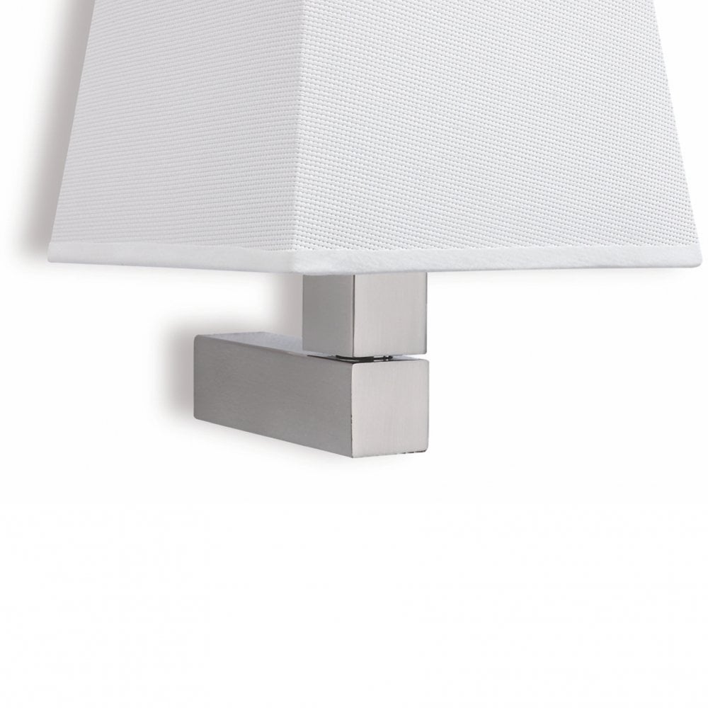 Bahia Satin Nickel Wall Lamp with E27 Holder - No Shade