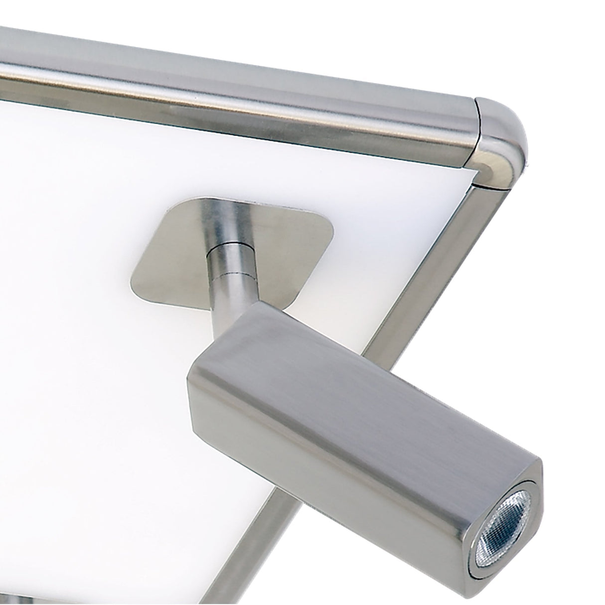 Ibiza 4-Head Satin Nickel LED Ceiling Light with Backlit Diffuser, 40W, 4000K, 3000lm, 3-Year Warranty