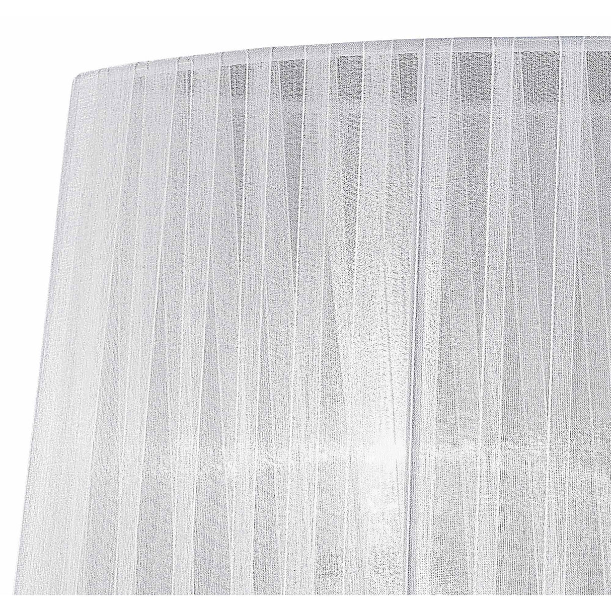 Louise Elegant Chrome and Crystal Table Lamp with White Shade