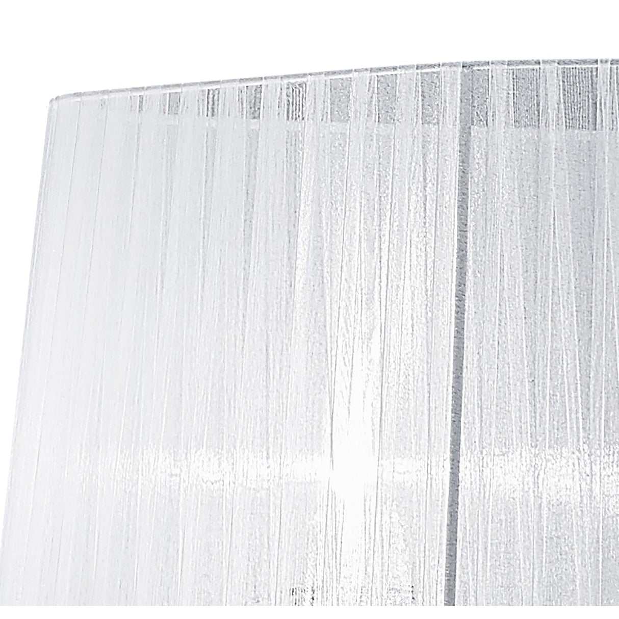 Louise Elegant Crystal Floor Lamp with White Shade and Polished Chrome Finish