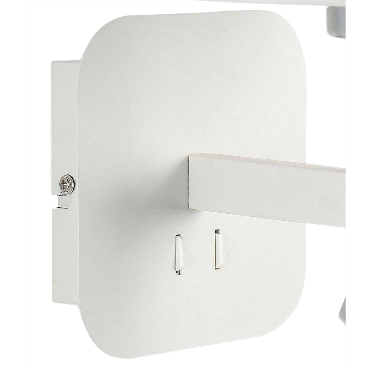 Habana Wall Lamp with Integrated Reading Light, Matte White & Chrome Finish