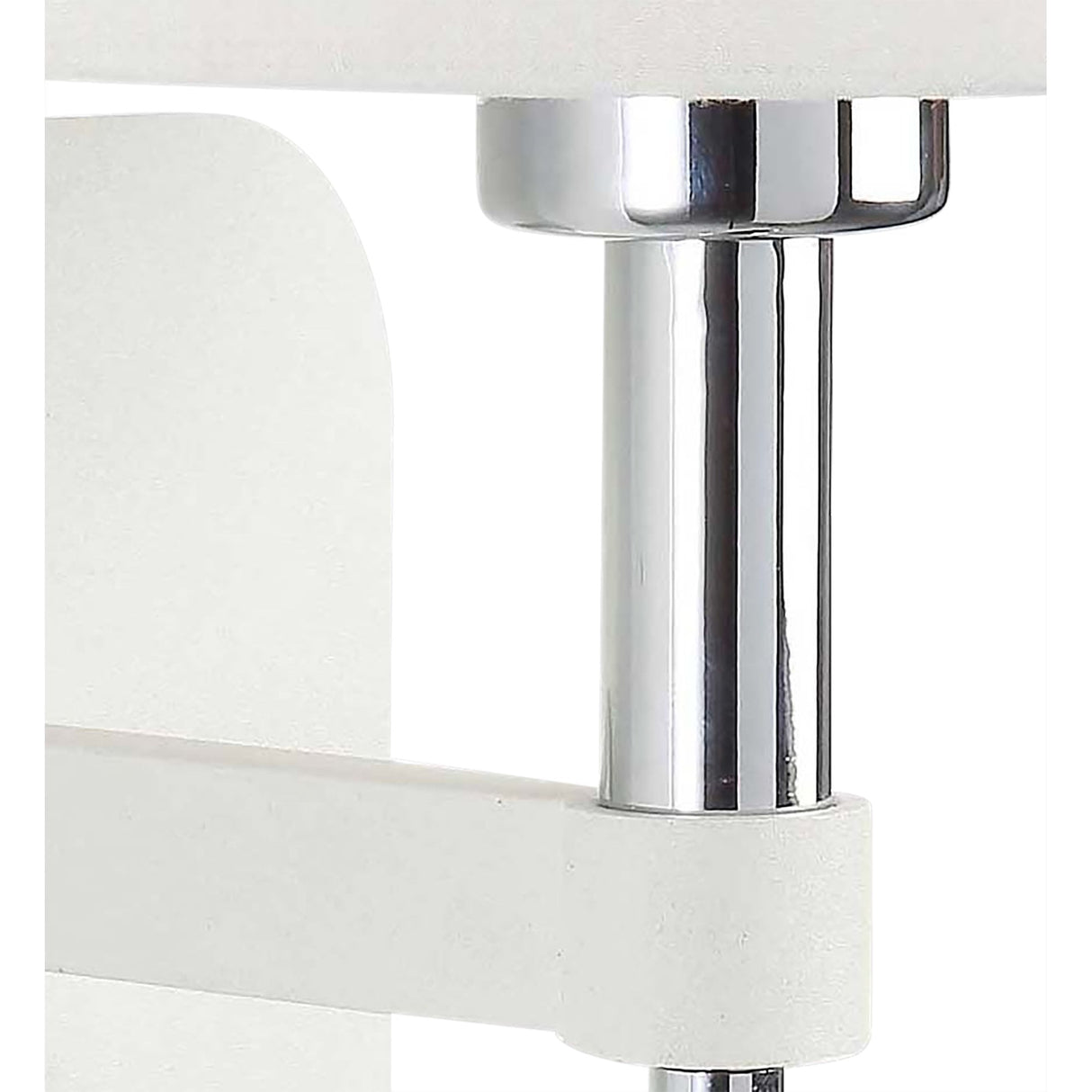 Habana Wall Lamp with Integrated Reading Light, Matte White & Chrome Finish