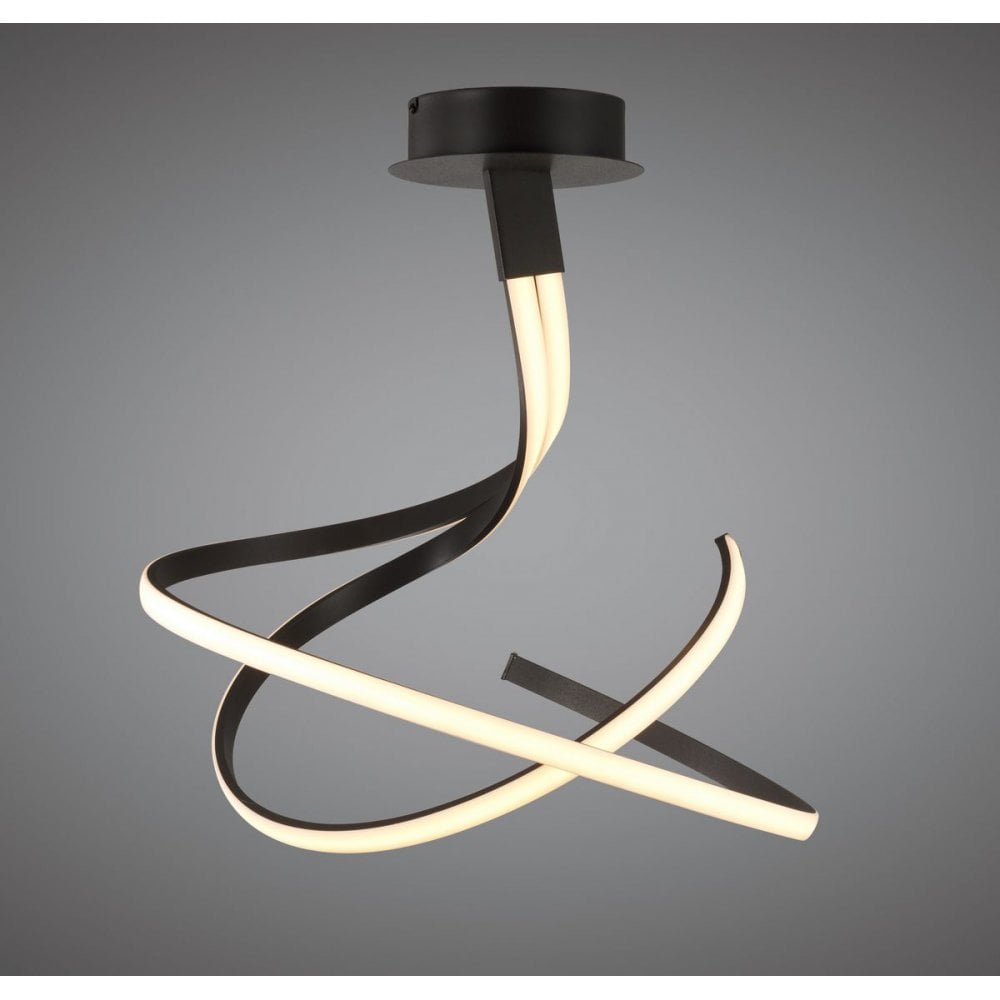 Nur Brown Oxide Semi Ceiling LED Light - 50W, Warm White 2800K, Frosted Acrylic/Brown Finish, 3-Year Warranty