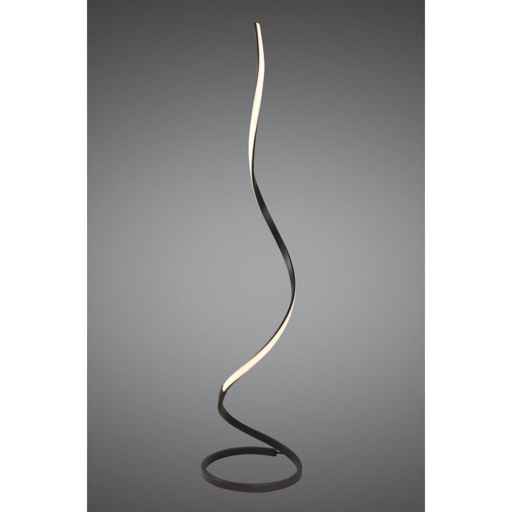 Elegant Nur Brown Oxide LED Floor Lamp, 22W Warm White, Dimmable, 3-Year Warranty