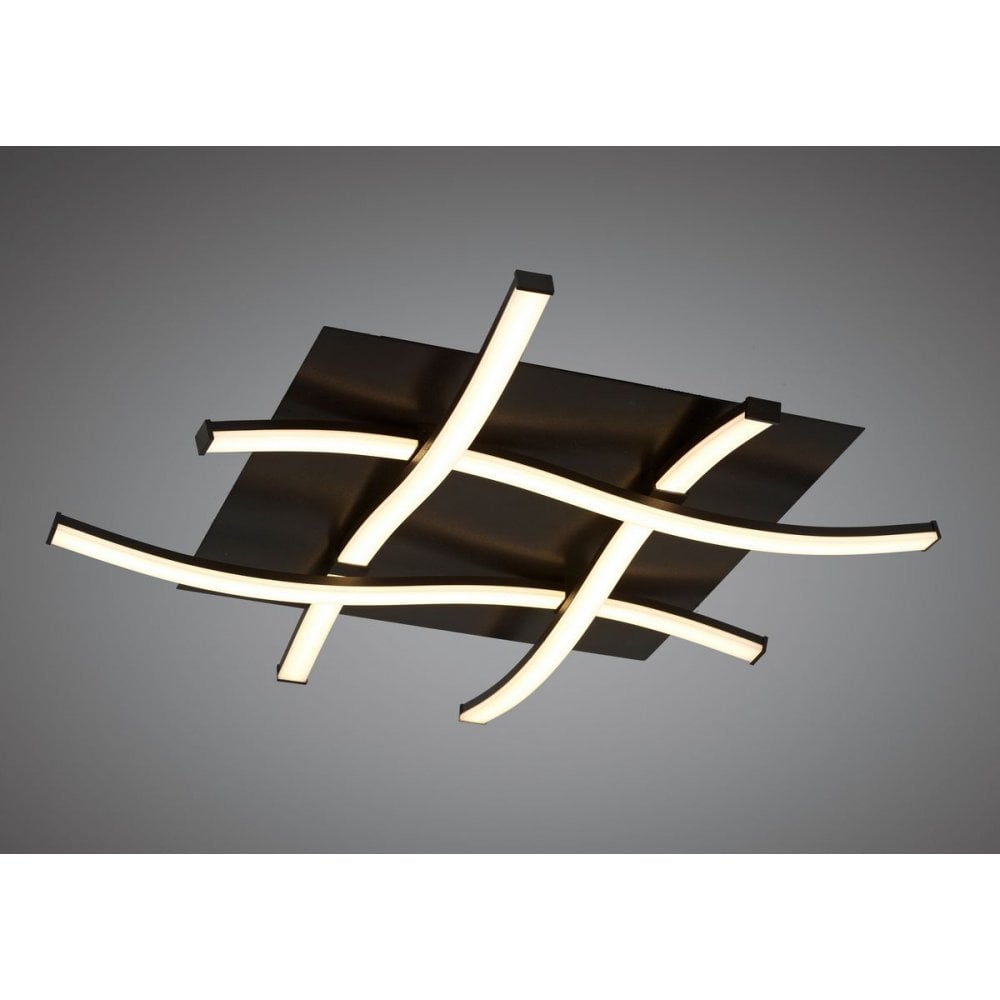 Nur Brown Oxide Flush LED Ceiling Light, 2800K Warm White, Frosted Acrylic with Brown Finish, 3-Year Warranty