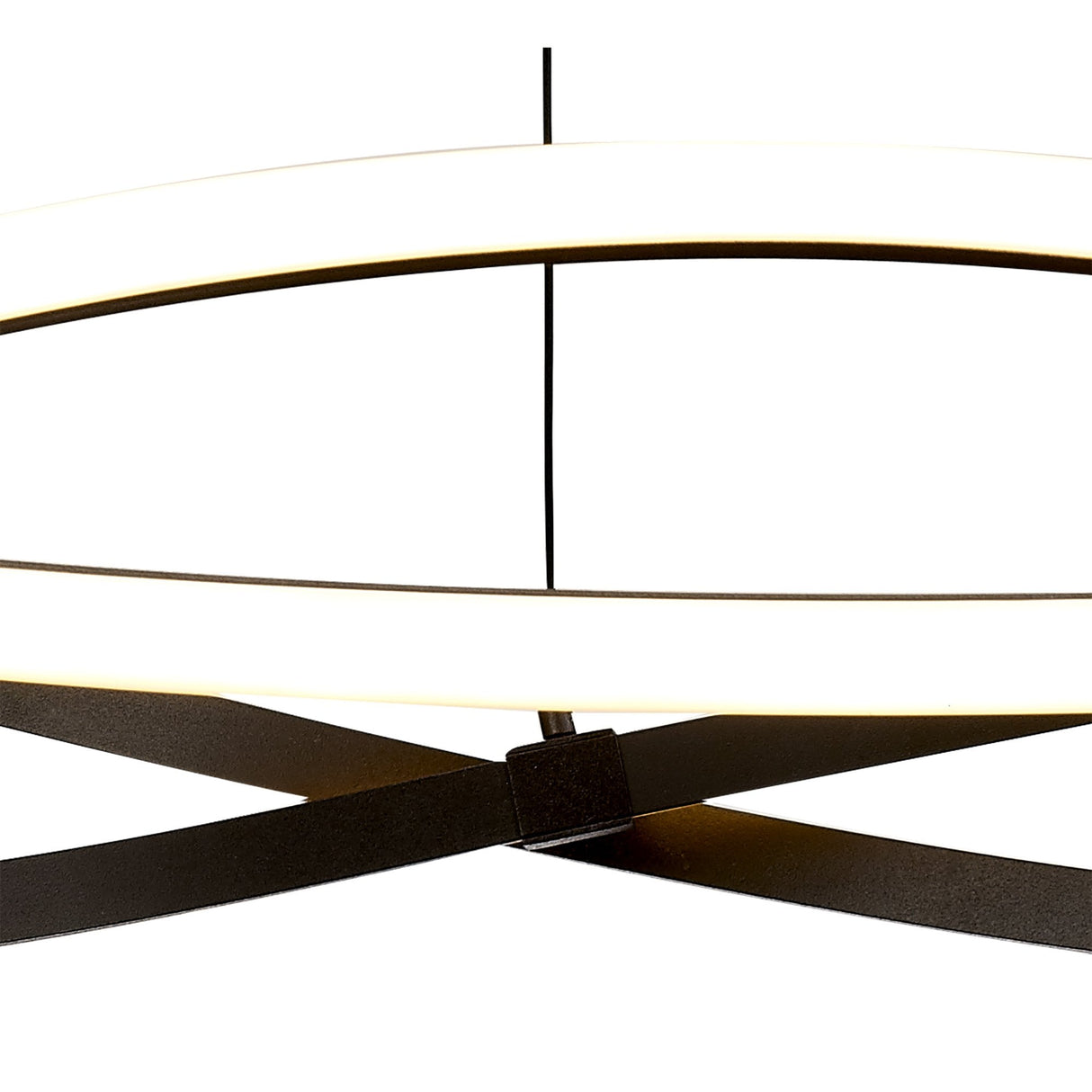 Infinity Pendant Lamp: 42W LED, 2800K Warm Light, Brown Oxide and White Acrylic Design
