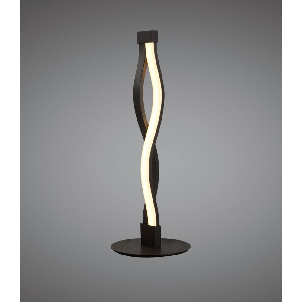 Sáhara Collection: Brown Oxide Table Lamp, 6W LED, 2800K Warm Light, Brown Oxide/White Acrylic - 3-Year Warranty