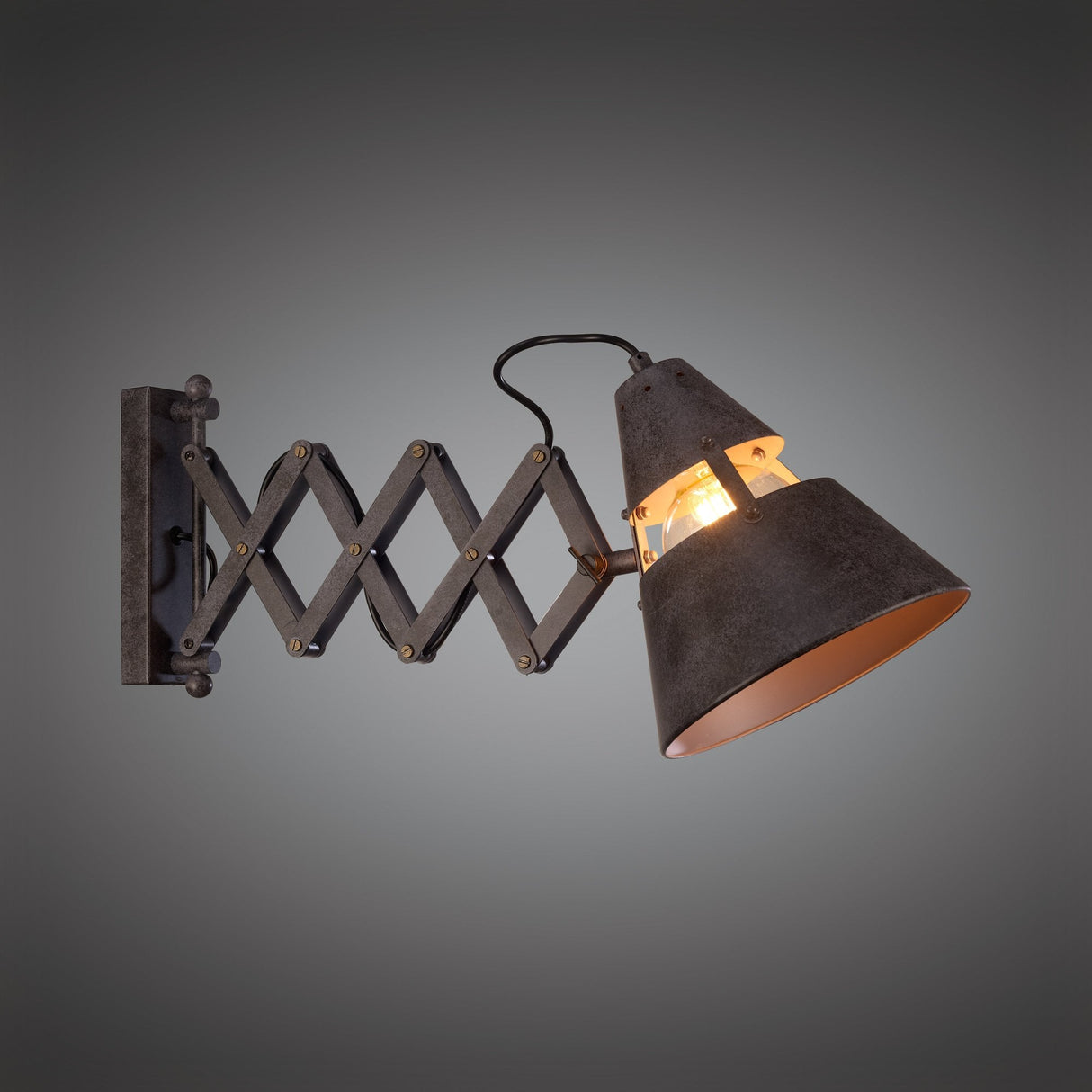 Vintage Industrial Adjustable Wall Sconce, Oxide Finish - E27, 40W