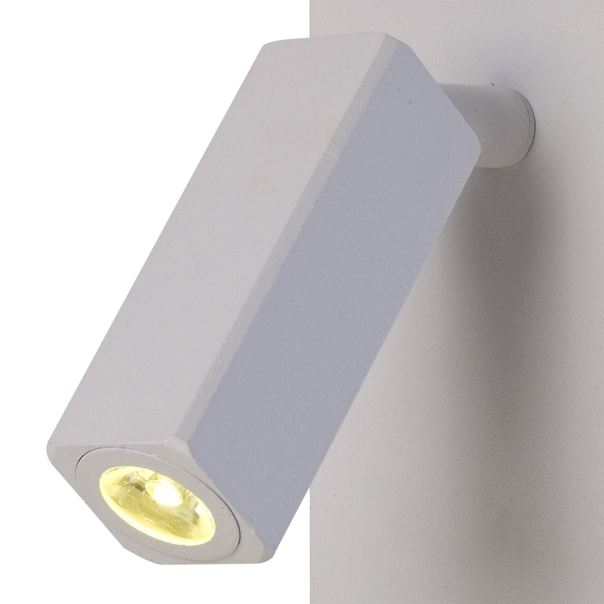 Nordica II Adjustable Wall Light with USB Port, 180 Lumens, 3W 3000K LED in White Metal and Beech Finish, 3-Year Warranty