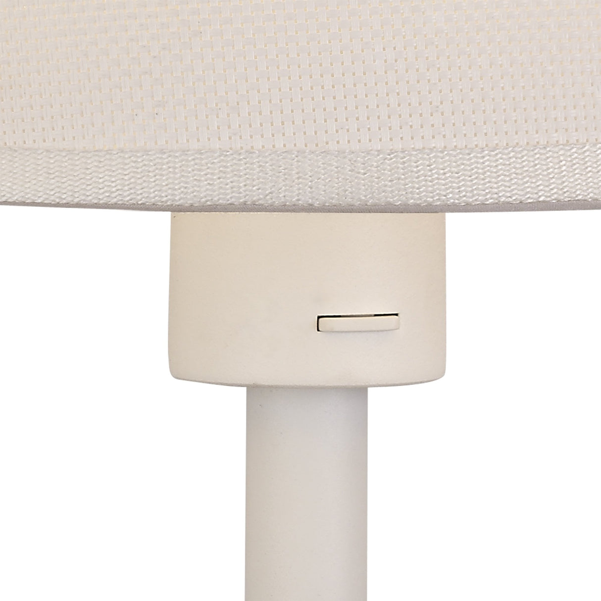 Nordica II USB Table Lamp, White Beech with Ivory Shade